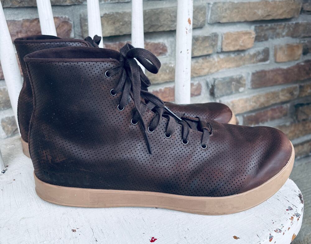 Men's NOBULL Leather High Top Trainers, Size 13